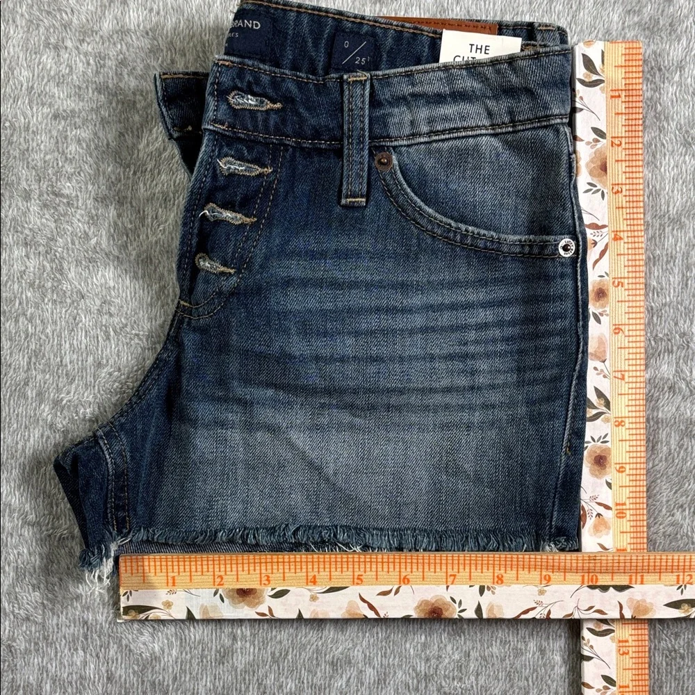 Lucky Brand Women’s Sz0/25 Dark‎ Blue Denim Cutoff Shorts Get Ready For Spring